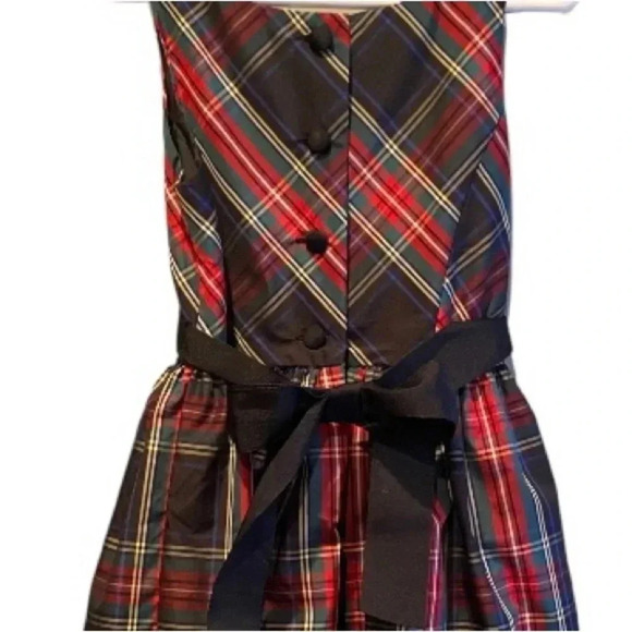 POLO RALPH LAUREN EUC GIRLS PLAID CHRISTMAS DRESS DRESSES HOLIDAY TOP SIZE 6 - Picture 4 of 4